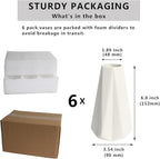 YANLING Modern White Vase for Flowers Set of 6, White Ceramic Vases for Pampas Grass Small Boho Vases for Home Decor, Minimalism Style for Modern Table Shelf 6 Inch