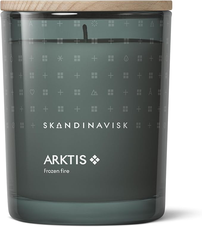 Skandinavisk ARKTIS 'Artcic' Scented Candle, Special Edition, Scent Notes: Windswept Woods and Arctic Sage, Spearmint and Snowflakes, Vegan Formula, 2.3 oz.