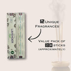 Stamford Masala Vegan Incense Sticks Variery Pack - 180 Incense Sticks | Exclusive Vegan Range Collection | Best for Meditation,Yoga,Aroma Therapy, Relaxation