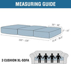 H.VERSAILTEX Velvet Stretch Couch Cushion Cover Plush Cushion Slipcover for Chair Loveseat Sofa Cushion Furniture Protector Seat Cushion Sofa Cover (3 Piece XL Sofa Cushion Covers, Burnt Brick)