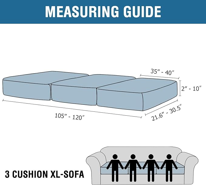 H.VERSAILTEX Velvet Stretch Couch Cushion Cover Plush Cushion Slipcover for Chair Loveseat Sofa Cushion Furniture Protector Seat Cushion Sofa Cover (3 Piece XL Sofa Cushion Covers, Bronze Brown)