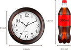 Wall Clocks Battery Operated Silent Non-Ticking Wall Clock 8.5 Inch Small Vintage Retro Rustic Style Decorative for Kitchen Living Room Home Office (Bronze)
