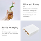 Glass Bud Vase Set of 5, Gold Amber Small Flower Vases for Centerpieces in Bulk, Mini Vintage Vase for Rustic Wedding, Home,Table Decoration