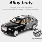 EROCK 1/24 Rolls-Royce Cullinan Model Car, Alloy Die Casting Collectible Pull Back Toy Car with Sound and Light for Kids Boy Girl Birthday Gift