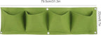 Atyhao Wall Plant Bag,4Pcs 4 Pocket Plant Grow Bag Wall Mounted Reusable Degradable Felt Garden Planter Herbs, Succulents Artificial Pl or Flowers. ()