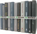 Curated Decorative Books Hardcover Décor Books for Home Décor, Choose Color, Interior Design, Office, Wedding Display, Instant Library, or Staging (Half Foot, Gray)