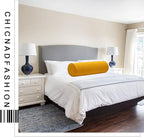 Cylinder Round Memory Foam Support Pillows 24X6 Cervical Neck Roll Pillow with Pillowcase Soft, Comfortable and Breathable for Sleeping, Chair, Car, Sofa，Travel Yellow