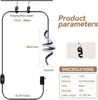 Plug in Pendant Light, 3000~6000K Hanging Lights with Plug in Cord, Touch Switch Modern Pendant Light, Black Hanging Lamps for Living Room, Kitchen, Dining Room, Bedroom,1 Pack