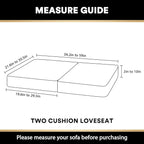 PrinceDeco Stretch Velvet Cushion Cover Sofa Cushion Slipcover for Loveseat Sofa Couch Cushion Furniture Protector Seat Cushion Sofa Cover(Each Width Up to 29.5", Oatmeal)