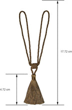 Fenghuangwu Curtain Tiebacks Tassel Tie-Backs, Rope Curtain tie Backs Handmade Curtain Holdbacks Made from Polyester (Coffee, 4p)