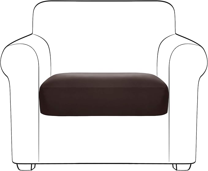Yates Home PU Leather Couch Sofa Cushion Slipcover Water-Proof Elastic Chair RV Seat Covers Loveseat Sofa Furniture Protector Slip Cover for Settee Seater Replacement in Living Room（Chair, Chocolate）