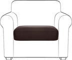 Yates Home PU Leather Couch Sofa Cushion Slipcover Water-Proof Elastic Chair RV Seat Covers Loveseat Sofa Furniture Protector Slip Cover for Settee Seater Replacement in Living Room（Chair, Chocolate）