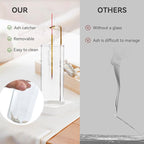 1 Pack Incense Holder for Sticks, Insence-Stick Holder Ash Catcher with Removable Glass [Anti-Ash Flying], Mess-Free Incense Burner Holder,Perfect for Meditation Yoga Relaxation,Home Decor(White Base)