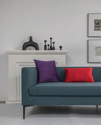 24x24 Throw Pillow Cases Purple: 2 Pack Cozy Soft Velvet Square Decorative Pillow Covers for Farmhouse Home Decor