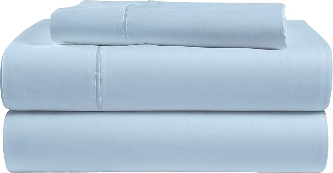 Tencel Sheets 3 Piece for Twin XL Bed - 100% Eucalyptus Lyocell Twin XL Sheets Set - Soft, Cooling & Breathable for Hot Sleepers - 16” Deep Pockets Hotel Quality Bedding Set - SkyBlue