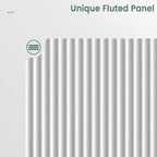 White 8 Drawer Dresser, Modern Fluted Dressers & Chest of Drawers for Bedroom, 48" Wide Dresser TV Stand with Deep Drawer, Curved Profile, Wood Organizer for Bedroom, Living Room, Hallway