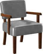 PU Leather Accent Chair, Oversized Living Room Chairs with Soft Seat and Armrests, Armchair for Bedroom, Dinning, Reading, Waiting Rooms