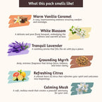 Folkulture Incense Stick with Holder | Set of 6 (120 Fall Insence-Sticks) with 45 Min Burn Time | Non Toxic Myrrh & Lavender Inscents-Stick | Organic Citrus Fall Scents, Vanilla Caramel Incienso