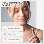 Homeforia White Picture Frames 4x6, High End Oak 4x6 Wooden Frame with Mat 3x5 Art, 4 x 6 White Wood Frames Matted to 3 x 5 inch Photo, 6by4 Wall or Tabletop Frame, Tempered Glass, Wall Kit, Set of 1