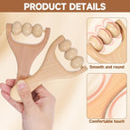 Ciieeo 2Pcs Wooden Massage Roller - Compact Handheld Tool for Foot Shoulder Neck and Waist Relaxation - Improve Sleep Quality