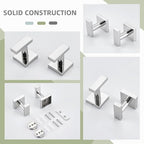 Angle Simple Bath Towel Hook 2 Pack, Stainless Steel Square Robe Coat Holder for Wall, Bathroom Kitchen Garage Wall Hook for Hanging Tools, Polished Chrome