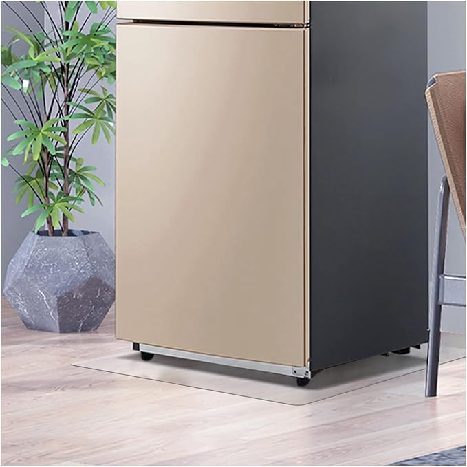 Refrigerator Mat, Clear Anti-Slip PVC Floor Protector, 2mm Thickness Scratch-Resistant Floor Mat