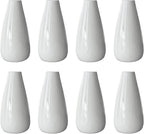Modern White Ceramic Vase Set of 8 for Living Room Bedroom 5.1'' Minimalist Fresh Flower Vases for Home Decor Office Fireplace Centerpieces Nordic Style Gift for Fake Plant 8 Pack