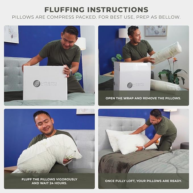 Adjustable Pillow (Queen (U.S. Standard)) Bed Pillow for Sleeping, Cooling Shredded Memory Foam, Adjustable to Soft - Firm, Removable and Washable Cover, Pillow for Back Or Side Sleepers