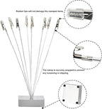 Maptipjoy Photo Tree Holder Clip Cube Base,8 - Branch Money Trees Gift Card Holder with Clips,Picture Holder Stand for Christmas Wedding Greeting Birthday Party Gift Silver