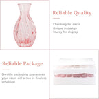 BEAHOT 22 Pack Pink Flower Vase in Bulk,Mini Vintage Glass Bud Vases for Centerpieces,Wedding Decor,Party & Home Decaration,Mother's Day (Pink)