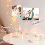 16pcs Place Card Holders, 8.75 Inches Tall Table Number Holders, Rose Gold Picture Holder for Tables with Heart Shaped Clip for Wedding, Photos, Food Signs, Memo Notes, Restaurant, Birthday