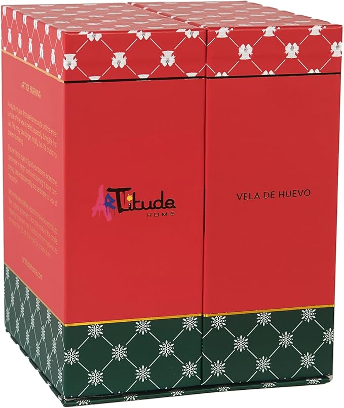 Christmas Candles | Scented Egg Candle with Pink Pepper, Sweet Chestnut and Vanilla | Elegant Christmas Decor & Gift | Warm Holiday Ambiance for Living Room |14 Cm | Green