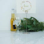 Place Card Holders - 10pcs 8.6" Tall Table Card Holders Table Number Holders Table Picture Stand Wire Photo Holder for Place Cards Wedding Party Office Desk Name Memo Menu Clips (Silver)