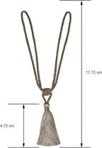 Fenghuangwu Curtain Tiebacks Tassel Tie-Backs, Rope Curtain tie Backs Handmade Curtain Holdbacks Made from Polyester (flaxen, 2p)