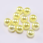 200 PCS Light Yellow Vase Fillers, Pearls Bead for Centerpieces Vases, 10/14/20 MM No Hole Beads, Fake Pearls for Wedding Birthday Easter Theme Party Table Centerpieces Decor