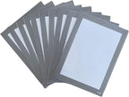 Magnetic Photo Frames with Sliver-Grey Border(4"X6",10 Pack),Magnet Picture Frame Pockets/Postcard Holder,Decorations for Fridge/Lockers/Home/Office/School/Classroom/Whiteboard/Party