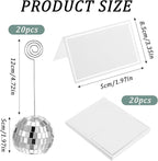 60 Pcs Disco Ball Table Number Holder, Place Card Holders, Tables Cards Photo Picture Display Numbers Stand Clips, for Wedding Birthday Disco Halloween Party Decorations