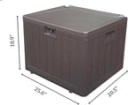 33 Gallon Small Storage Box with Lid,Waterproof Indoor Outdoor Storage Container for Package Delivery,Patio Cushions, Gardening Tools, Pool Accessories, Lockable Resin Deck Box with handle
