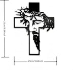 Black Jesus Crosses Wall Decor Crosses Metal Wall Art Suitable For Christmas Religious Home Living Room Wall Sculptures Rustic Church Decor Baptism Gift Ideas 9.84 * 12.59" in