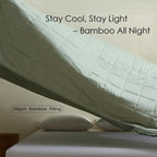 EP Mode Lightweight Quilt Blanket for Summer, Viscose from Bamboo Fabric & Filling, Natural, Breathable & Machine Washable- Sage Green, Twin