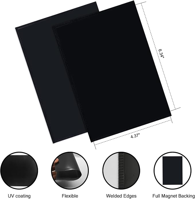 Black Magnetic Picture Frame 4X6 for Refrigerator-20 Pack,Black Photo Magnets Sleeves