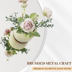 BEAUTYPEAK 30 Inch Round Mirror, Metal Frame Circle Mirror, Wall Mounted for Entryway, Bathroom, Vanity, Living Room, White