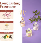 Folkulture Reed Diffuser Set of 3 with Sticks | Lavender Scent Diffusers for Home, Living Room, Office, Powder Room, Bathroom Accessories | Fragrance Oils with Natural Essential Oil |Million - 1.7 Oz