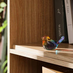 Crystal Glass Bird Figurines Multicolor Glass Bird Decoration Paperweight Hand Blown Glass Art Animal Collectible Figurines Gift for Women