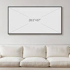 Framed Extra Large Blue Abstract Wall Art for Living Room, Modern Canvas Prints Painting Artwork for Walls, Minimalist Abstract Pictures for Living Room Dining Room Bedroom Office Wall Decor 30x60 In