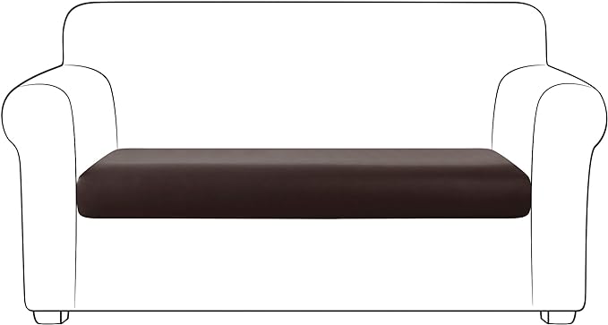 Yates Home PU Leather Couch Sofa Cushion Slipcover Water-Proof Elastic Chair RV Seat Covers Sofa Furniture Protector Slip Cover for Settee Seater Replacement in Living Room（Loveseat, Chocolate）
