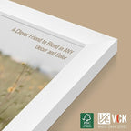 VCK 14x24 Picture Frame Set of 3, White Solid Wood Poster Frames, Textured Exclusive Wall Gallery Frame