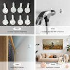 Celestdeco Halloween Ghost Reaper Framed Wall Art Set, Scary Witchy and Pumpkin Wall Decor, Horror Night Wall Painting,Full Moon Bats Art Prints for Living Room,Bedroom,Halloween Themed Party Decor-20"×40"