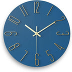 Wall Clock, Silent Clock, Wall Clocks Battery Operated， 12 inch Modern Wall Clock, Suitable for Offices, Living Rooms, Kitchens, Homes, Schools (Blue)