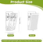 30 Pieces Self Adhesive Clips, Tapestry Wall Hanging Clips, Plastic Hanging Spring Clips Wall Clips Light Clips Photo Clips Poster Clips for Office Home Poster Photo Flag Decorations, Clear